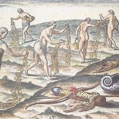 De Bry - Florida - Ceremonies of women mourning for their deceased husbands