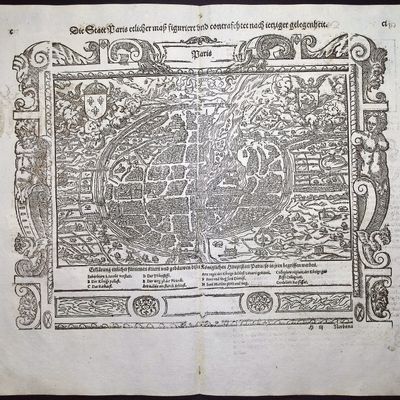 Munster, pub. 1578 - Plan of Paris, France