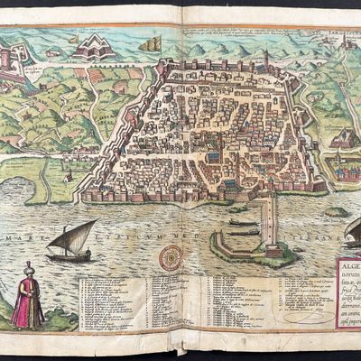 Braun & Hogenberg, pub. 1575 - View of Algiers, Algeria, Africa