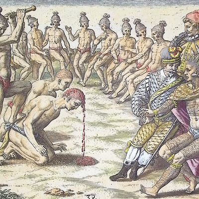 De Bry - Florida - How watchmen are punished for sleeping at their posts