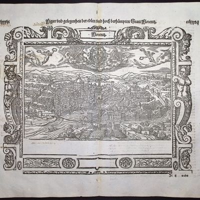 Munster, pub. 1578 - View of Florence, Italy