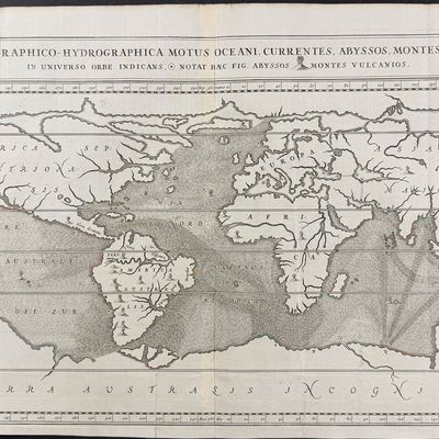 Kircher, pub. 1682 - Map of the World with the Americas