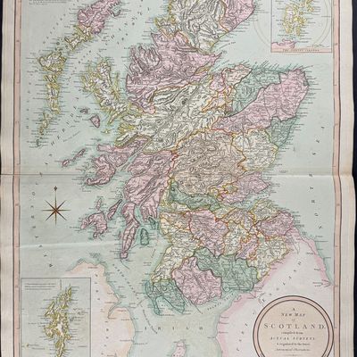 Laurie & Whittle - Map of Scotland [Scotland, with the Turnpike Roads, Navigable Rivers, and Canals, by Joseph Enouy]