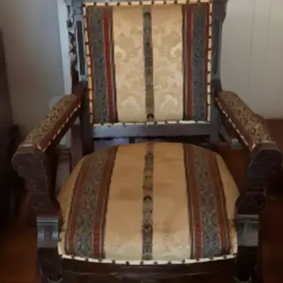 Sale Photo Thumbnail #4: Victorian Eastlake style carved walnut armchair
