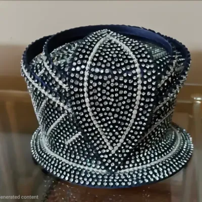 Sale Photo Thumbnail #54: Lily and Taylor rhinestone-embellished brimless hat