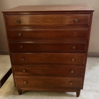 Sale Photo Thumbnail #12: Mid-century modern solid cherry dresser