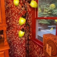 Vintage glass grape floor lamp