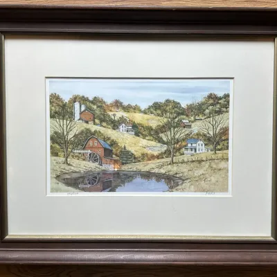Fusco Framed Limited Edition Mill and Countryside Art