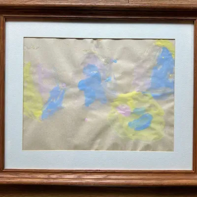 Abstract Finger Paint Art by Christine