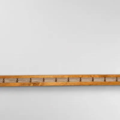 Wooden Wall Shelf with Spindle Gallery Rail