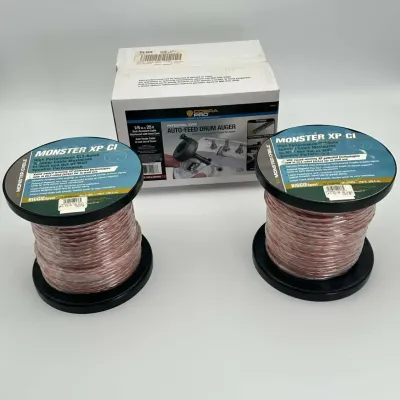 Monster Cable XP-CI Big-100 Audio Wire Spools and Cobra Pro Auto-Feed Drum Auger 