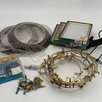 Van Hygan & Smythe Plate Hangers, Oval Wood Frames, and Lazarus 5x7 Gold Tone Photo Frames