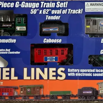 Lionel Lines Steam Train Set, 36-Piece G-Gauge Large Scale Battery-Operated