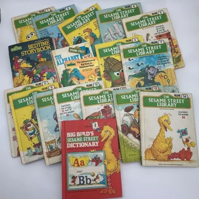Sesame Street Library Book with Dictionary and Bedtime Storybook