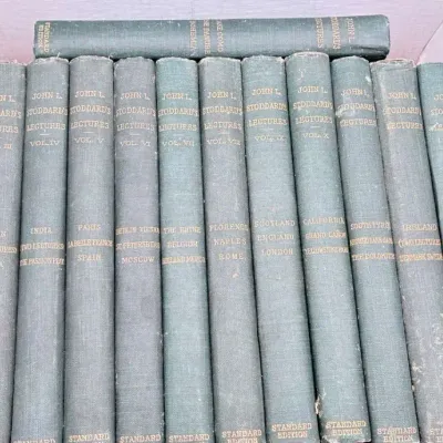 John L. Stoddard's Lectures Vintage Standard Edition Hardcover Books & Freedom Train Documents