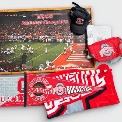 Ohio State Buckeyes 2002 National Champions Framed Photo O.S.U.OPOLY Board Game and Fan Memorabilia
