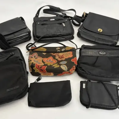 Travelon, Perlina, Danny K, and Leather Crossbody Handbags and Pouches 8 pieces