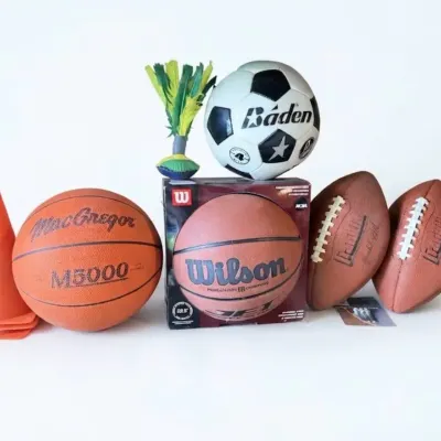Sports Equipment: MacGregor Wilson Basketball Baden Soccer Footballs Net Cones