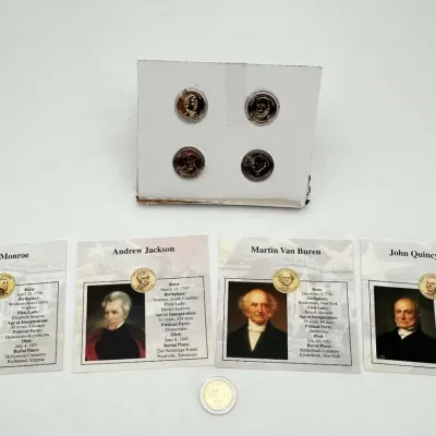 Presidential Dollar Coin Collection Set with Informational Cards