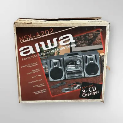 Aiwa Model NSX-A202 Mini Audio System with 3-CD Changer and Speakers