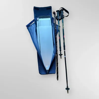L.L. Bean LEKI Hiking Poles, DMI Transfer Bench, and Walking Stick