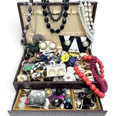 Mystery Costume Jewelry w/ Jewelry Box (#2)