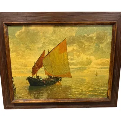 G. Schönleber's “Fischerboot in Italienischer Lagune” Print