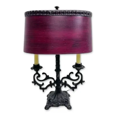 French Empire-Style Bouillotte Two-Light Lamp