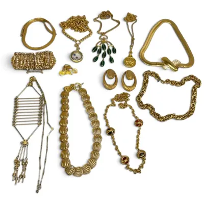 Monet, Anne Klein, Origami Owl, & More Chunky Gold Toned Jewelry