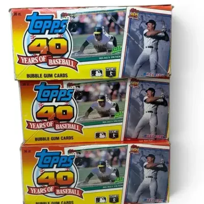 Topps Baseball Cards Bubblegum Boxes 1990s 