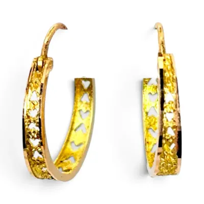 18k Gold Hoop Earrings - 16mm (1.5g)