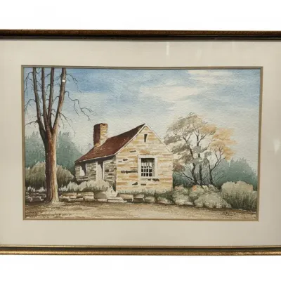 Cabin Watercolor Print (21” X 27”)