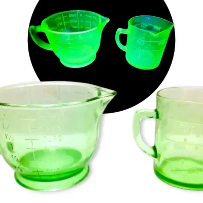 Uranium Glass Liquid Measuring Cups
