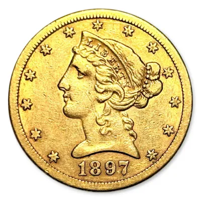 USA Liberty Head Half Eagle with Motto, 1897-S