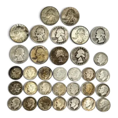 Silver Quarters And Dimes (1934-1964)
