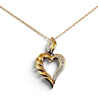 10k Gold Heart Necklace (2.69g)
