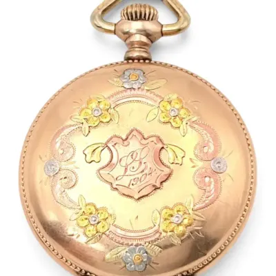 14k Gold Antique Waltham Pocket Watch - Runs!