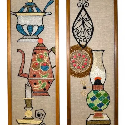 Mid Century Gravel Wall Art