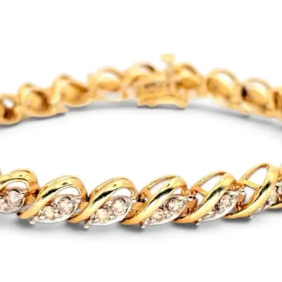 14k Gold & Diamond Tennis Bracelet (14.61g)