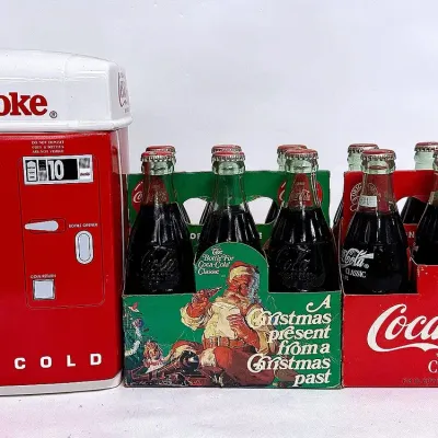 “Coca Cola” Cookie Jar and Bottles 