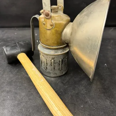 Bass Carbine Miners Cap Lamp & Hammer
