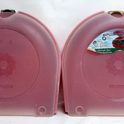 “Homz” Snaplock Plastic Wreath Storage Containers 