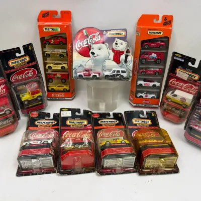 Matchbox Collectibles and Coca-Cola branded vehicles