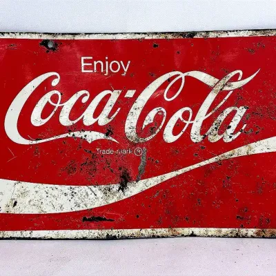 “Enjoy Coca Cola” Metal Sign 