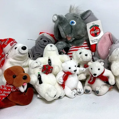 “Gibson Coca Cola” Plush Polar Bear Ornaments 