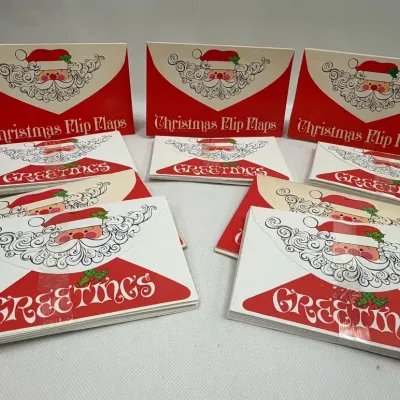 Vintage Christmas Flip Flap Greeting Cards 