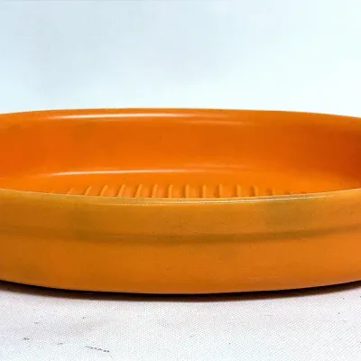 Vintage Terracotta Ceramic Oval Roaster Dish