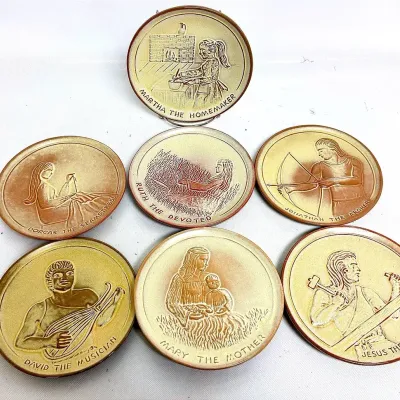 “Frankoma Pottery Teen-Agers of the Bible” Collector Plates Set 