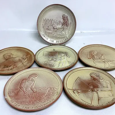 “Frankoma Pottery Teen-Agers of the Bible” Collector Plate Set 2