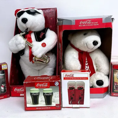 “Coca Cola” Salt and Pepper Shakers Set and More 